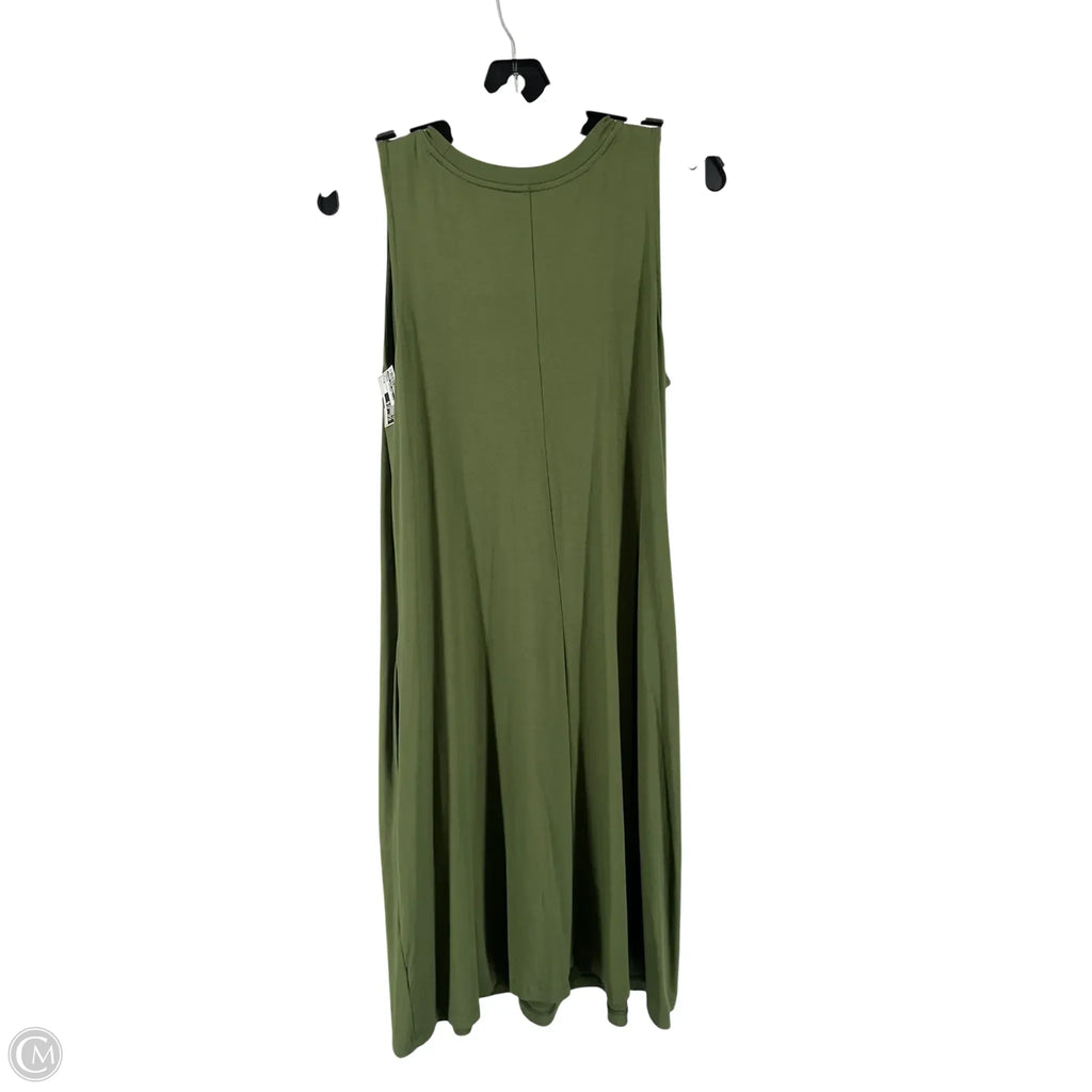Dress Casual Midi By Time And Tru In Green, Size: M