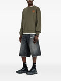 Diesel sweatshirt with embroidery and flock print