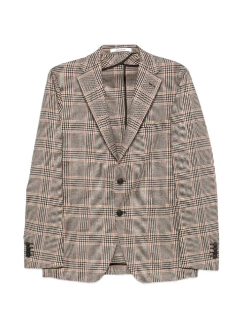 Tagliatore check-pattern notched-lapel blazer