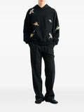 Balmain embroidered insect hoodie