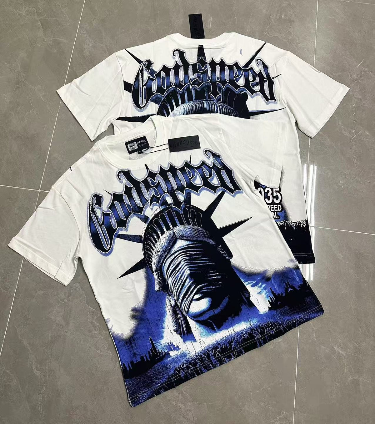 Godspeed Worship Ritual Statue Graphic T-Shirt
