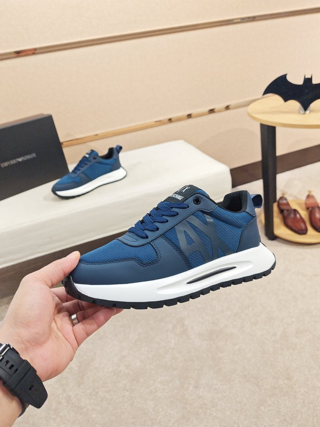 Armani A|X Graphic Lace-Up Sneakers